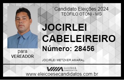 Candidato JOCIRLEI CABELEIREIRO 2024 - TEÓFILO OTONI - Eleições