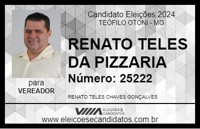 Candidato RENATO TELES DA PIZZARIA 2024 - TEÓFILO OTONI - Eleições