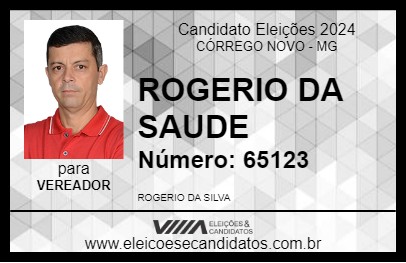 Candidato ROGERIO DA SAUDE 2024 - CÓRREGO NOVO - Eleições