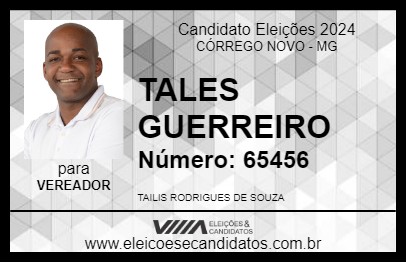 Candidato TALES GUERREIRO 2024 - CÓRREGO NOVO - Eleições