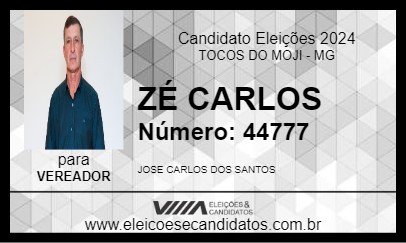 Candidato ZÉ CARLOS 2024 - TOCOS DO MOJI - Eleições