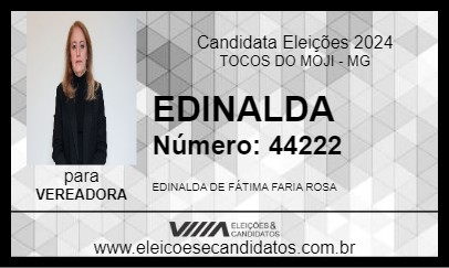 Candidato EDINALDA 2024 - TOCOS DO MOJI - Eleições