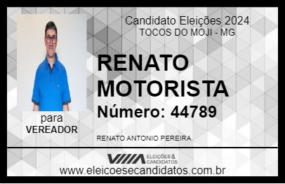 Candidato RENATO MOTORISTA 2024 - TOCOS DO MOJI - Eleições