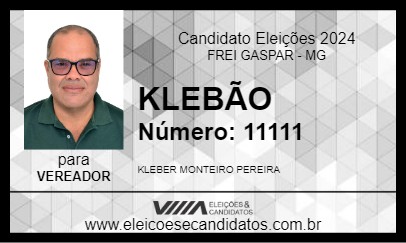 Candidato KLEBÃO 2024 - FREI GASPAR - Eleições