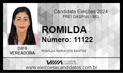 Candidato ROMILDA 2024 - FREI GASPAR - Eleições