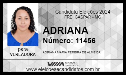 Candidato ADRIANA 2024 - FREI GASPAR - Eleições