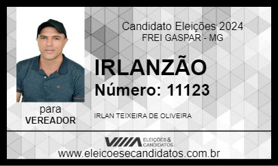 Candidato IRLANZÃO 2024 - FREI GASPAR - Eleições