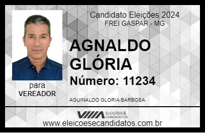 Candidato AGNALDO GLÓRIA 2024 - FREI GASPAR - Eleições