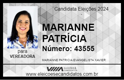 Candidato MARIANNE PATRÍCIA 2024 - CONTAGEM - Eleições