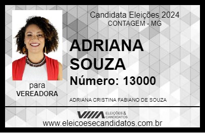 Candidato ADRIANA SOUZA 2024 - CONTAGEM - Eleições