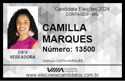 Candidato CAMILLA MARQUES 2024 - CONTAGEM - Eleições