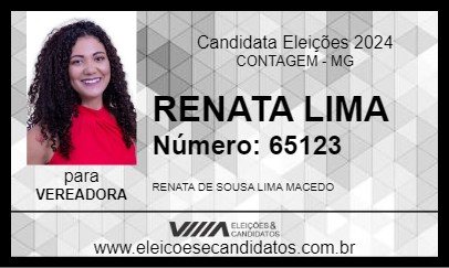 Candidato RENATA LIMA 2024 - CONTAGEM - Eleições