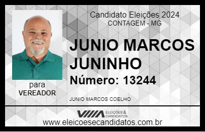 Candidato JUNIO MARCOS JUNINHO 2024 - CONTAGEM - Eleições