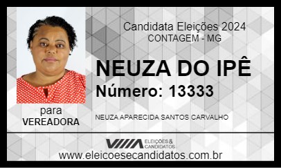 Candidato NEUZA DO IPÊ 2024 - CONTAGEM - Eleições