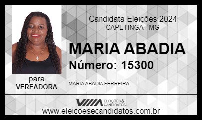 Candidato MARIA ABADIA 2024 - CAPETINGA - Eleições