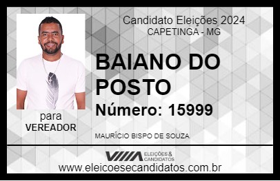 Candidato BAIANO DO POSTO 2024 - CAPETINGA - Eleições