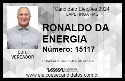 Candidato RONALDO DA ENERGIA 2024 - CAPETINGA - Eleições