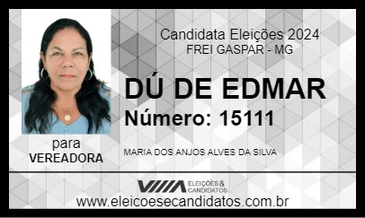 Candidato DÚ DE EDMAR 2024 - FREI GASPAR - Eleições