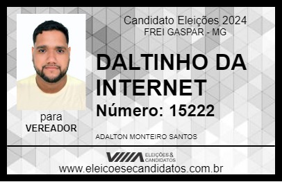 Candidato DALTINHO DA INTERNET 2024 - FREI GASPAR - Eleições