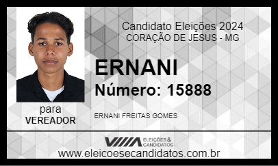 Candidato ERNANI 2024 - CORAÇÃO DE JESUS - Eleições