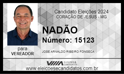 Candidato NADÃO 2024 - CORAÇÃO DE JESUS - Eleições