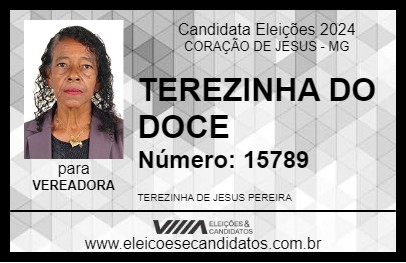 Candidato TEREZINHA DO DOCE 2024 - CORAÇÃO DE JESUS - Eleições