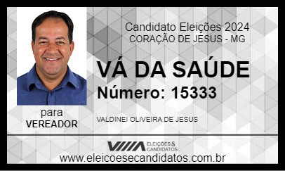 Candidato VÁ DA SAÚDE 2024 - CORAÇÃO DE JESUS - Eleições