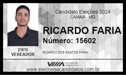 Candidato RICARDO FARIA 2024 - CAIANA - Eleições