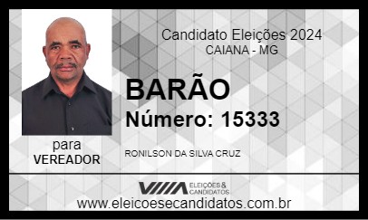 Candidato BARÃO 2024 - CAIANA - Eleições