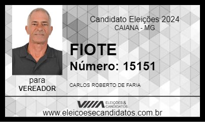 Candidato FIOTE 2024 - CAIANA - Eleições