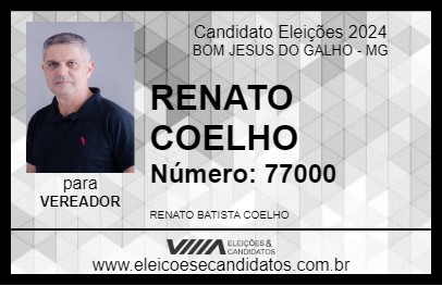 Candidato RENATO COELHO 2024 - BOM JESUS DO GALHO - Eleições