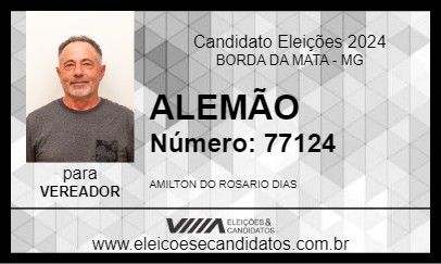 Candidato ALEMÃO 2024 - BORDA DA MATA - Eleições