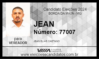 Candidato JEAN 2024 - BORDA DA MATA - Eleições