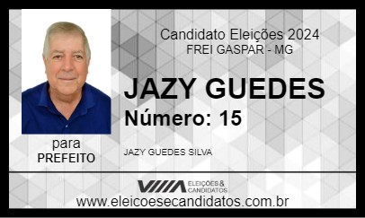 Candidato JAZY GUEDES 2024 - FREI GASPAR - Eleições