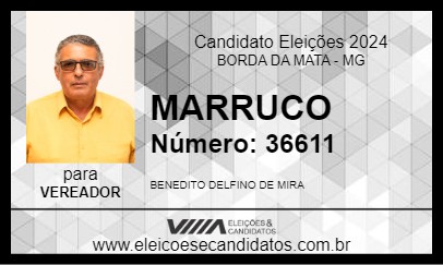 Candidato MARRUCO 2024 - BORDA DA MATA - Eleições