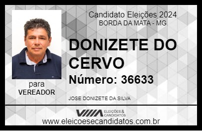 Candidato DONIZETE DO CERVO 2024 - BORDA DA MATA - Eleições