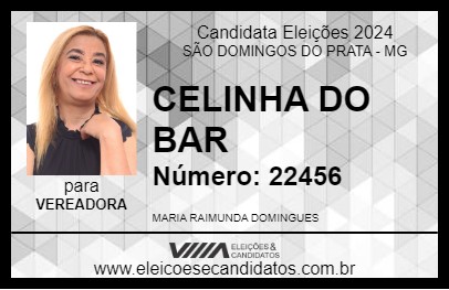 Candidato CELINHA DO BAR 2024 - SÃO DOMINGOS DO PRATA - Eleições