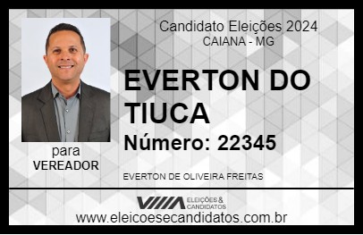 Candidato EVERTON DO TIUCA 2024 - CAIANA - Eleições