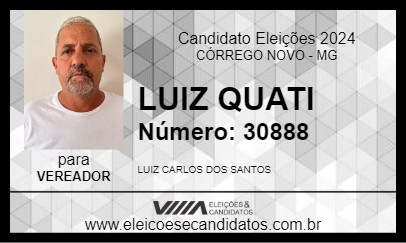 Candidato LUIZ QUATI 2024 - CÓRREGO NOVO - Eleições