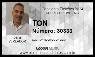 Candidato TON 2024 - CÓRREGO NOVO - Eleições