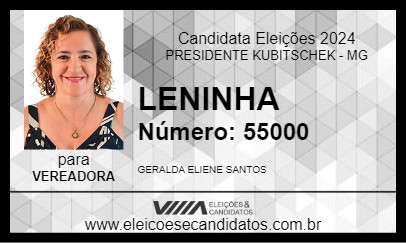 Candidato LENINHA 2024 - PRESIDENTE KUBITSCHEK - Eleições