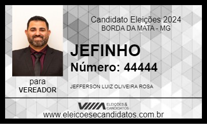 Candidato JEFINHO 2024 - BORDA DA MATA - Eleições