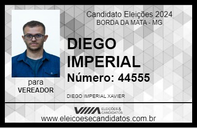 Candidato DIEGO IMPERIAL 2024 - BORDA DA MATA - Eleições