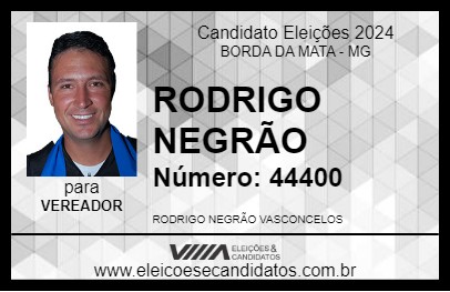 Candidato RODRIGO NEGRÃO 2024 - BORDA DA MATA - Eleições