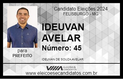 Candidato IDEUVAN AVELAR 2024 - FELISBURGO - Eleições