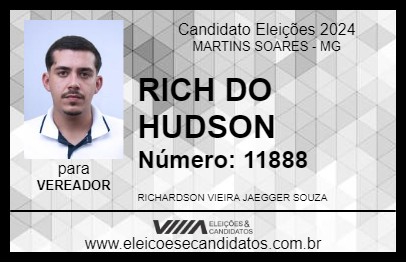 Candidato RICH DO HUDSON 2024 - MARTINS SOARES - Eleições