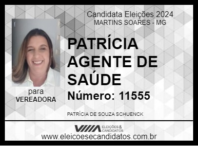 Candidato PATRÍCIA AGENTE DE SAÚDE 2024 - MARTINS SOARES - Eleições