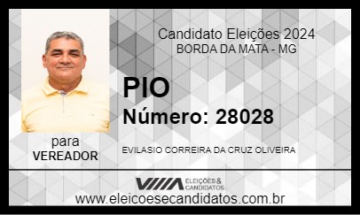 Candidato PIO 2024 - BORDA DA MATA - Eleições