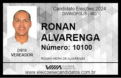 Candidato RONAN ALVARENGA 2024 - DIVINÓPOLIS - Eleições