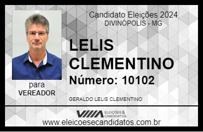 Candidato LELIS CLEMENTINO 2024 - DIVINÓPOLIS - Eleições